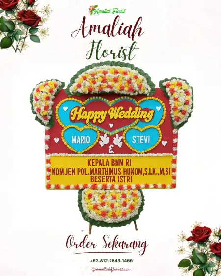 Papan Bunga Pernikahan Majasetra